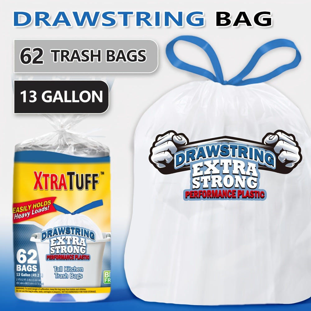 44/62/85/104/130/170/180/360 Bags 13 Gallon Boxed Expandable Heavy-Duty Plastic Multipurpose Disposable Garbage Bags-Super Strong, Leak-Resistant, Odor-Proof For Bedroom, Kitchen, Living Room, Outdoor, Toilet Use Trash Bag - Convenient Sanitary