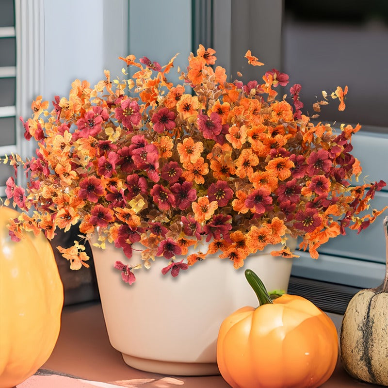 10pcs Fall Artificial Flowers Mixed Color Autumn Floral Stems for Home Decor Thanksgiving Table Centerpiece Vase Decoration