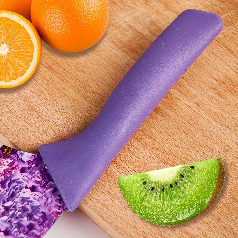6pcs Jasmine Flower Pattern Kitchen Knife Set Colorful Printing, High Carbon Stainless Steel Blades, Ergonomic Handles, Sharp Meat Cleaver, Serrated Bread Knife, Precise Scissors, Peeler - Perfect Cooking Gifts for Women And Men, Kitchen Essentials