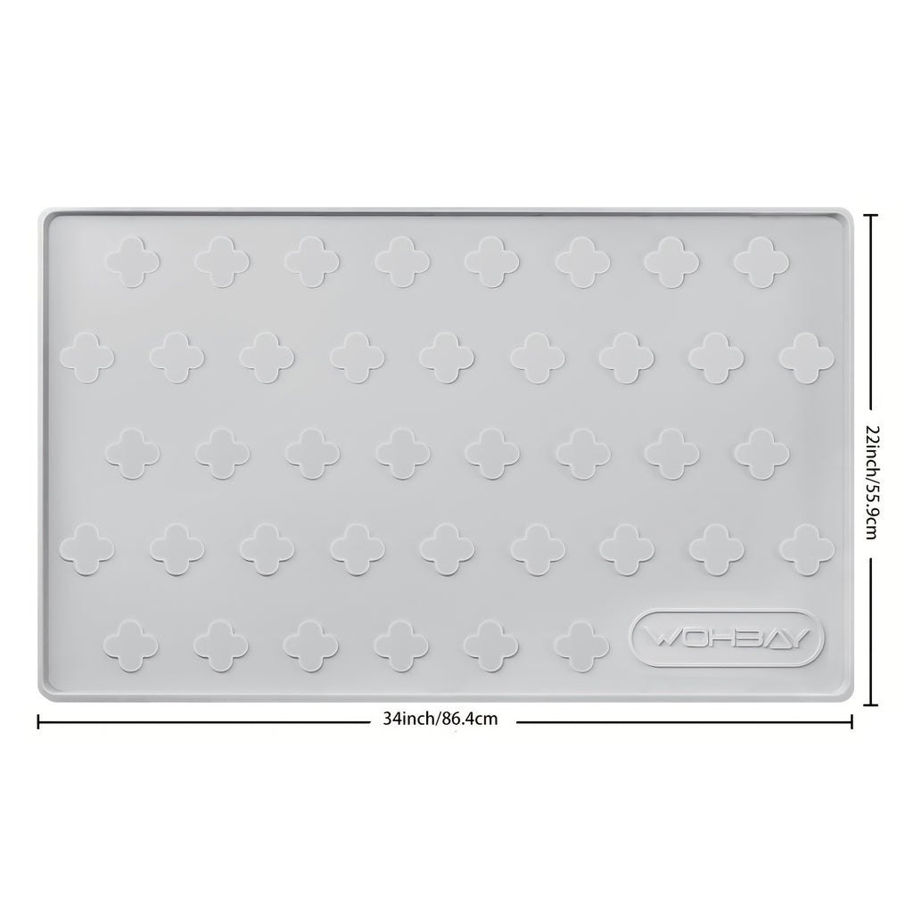 Waterproof Kitchen Undersink Mat, 34" X 22" Silicone Undersink Mat For The Bottom Of The Kitchen Sink, Undersink Drip Tray Liner For Kitchen Bathroom Cabinets, Can Hold Up To 3, 3 Cups Of Liquid.