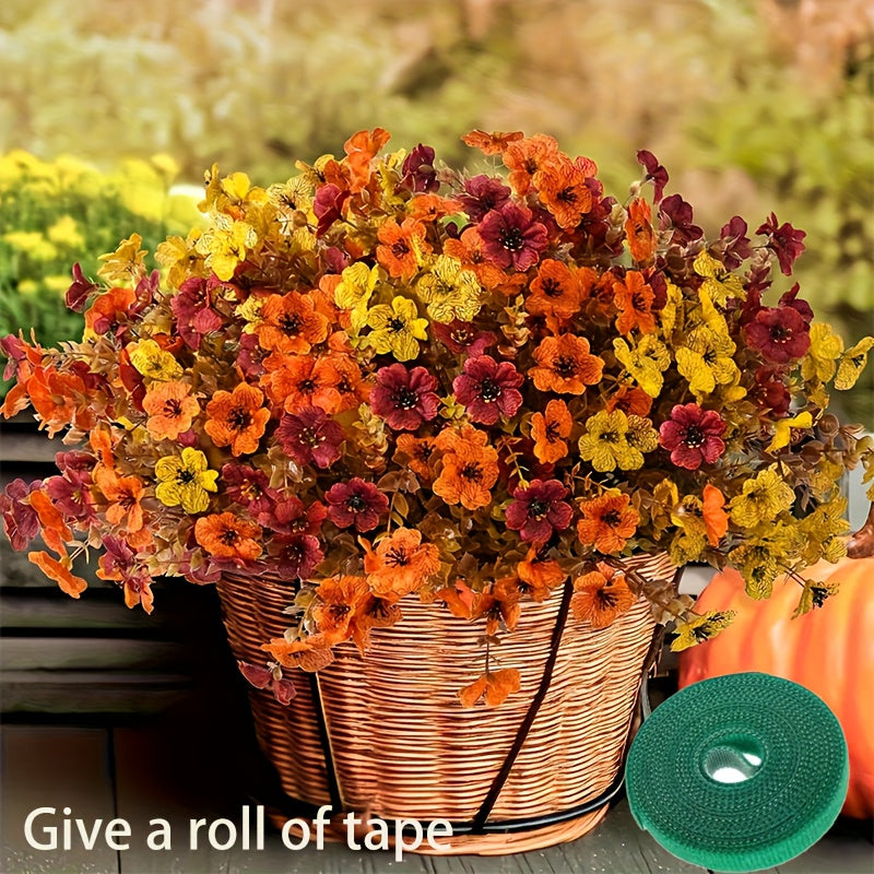 10pcs Fall Artificial Flowers Mixed Color Autumn Floral Stems for Home Decor Thanksgiving Table Centerpiece Vase Decoration