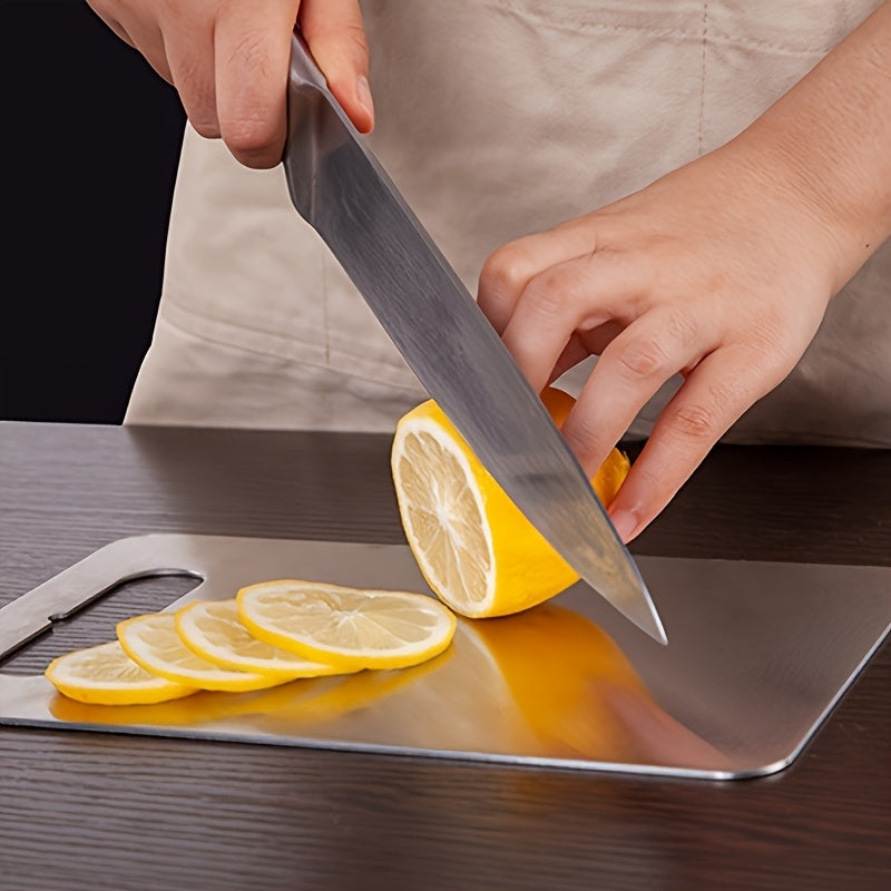 3pcs Premium Stainless Steel Cutting Board Set- Durable, Easy to Clean, Kitchen Ready, Space-Saving, Rust-Resistant, and BPA-Free, Safe for Food Preparation
