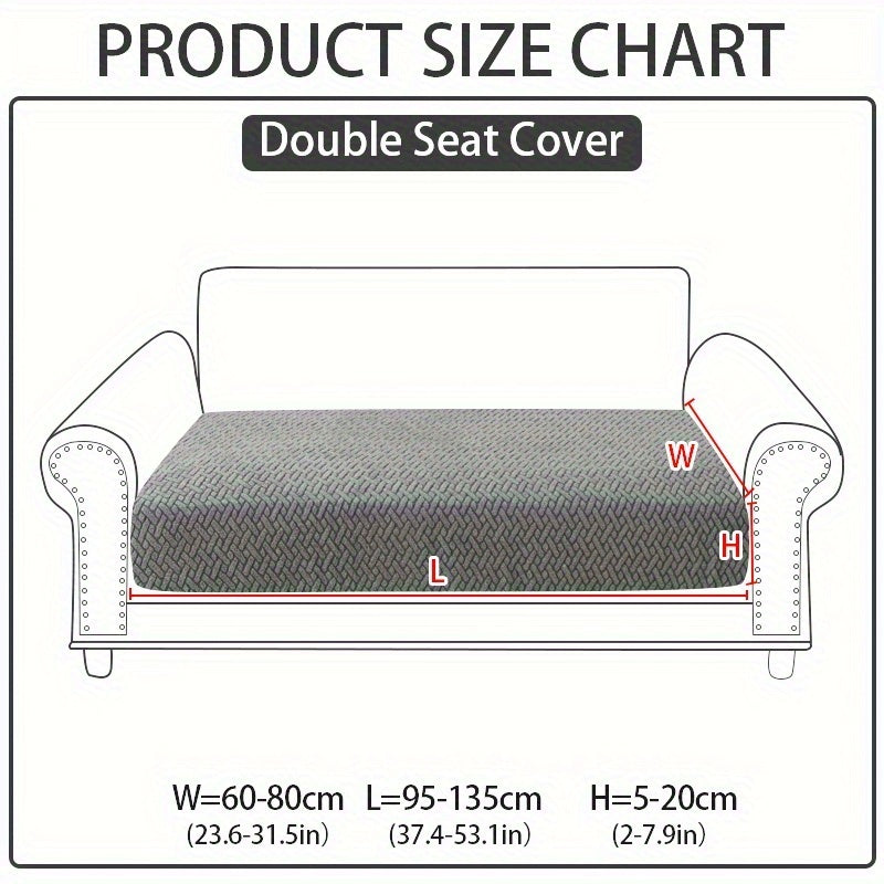 1pc of Wear-Resistant And Non-Slip Sofa Cover, Elastic Stretch L-Shaped Furniture Protector, Suitable for 3/2/1/4 Seat And Sectional Sofas, Made of Polyester Jacquard Fabric, Machine Washable, Ideal for Living Room, Bedroom