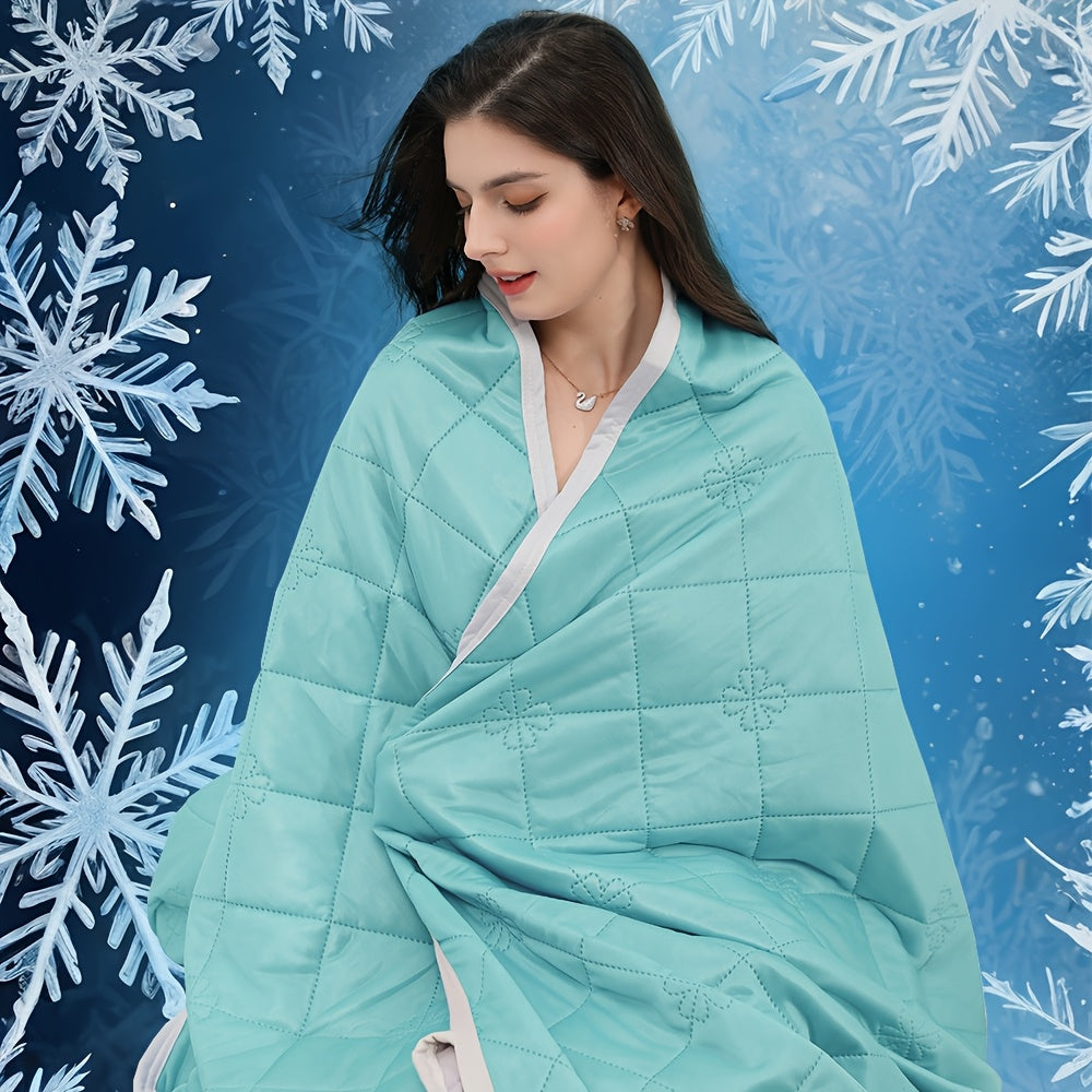 1pc Cooling Blanket, Hot Sleeper Extra Large 108*90 Inches Summer Cooling Blanket, Lightweight Air-cooled Comforter, Adult Heat Absorption Soft And Breathable Smooth Air Conditioner By Cool Breathable Moisture Absorption And Perspirat