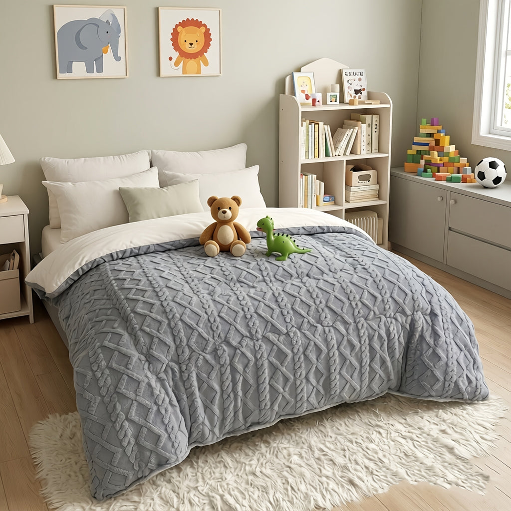 [Luxurious Taffeta Comforter] Soft, Thick, And Warm Taffeta Comforter - Luxurious For All Seasons - Machine Washable, Perfect For Kids Bedroom, Guest Room, Kids And Hotel Use