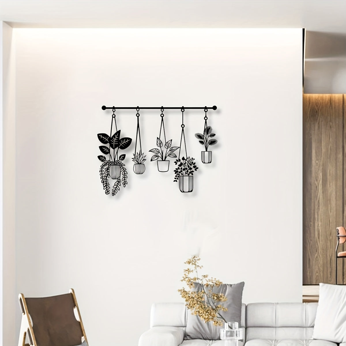 Metal Flowers Wall Arts - Rustic Farmhouse Decor Black Minimalist Flower Wall Decors for Living Room Bathroom Bedroom Dining Room - Housewarming Gifts