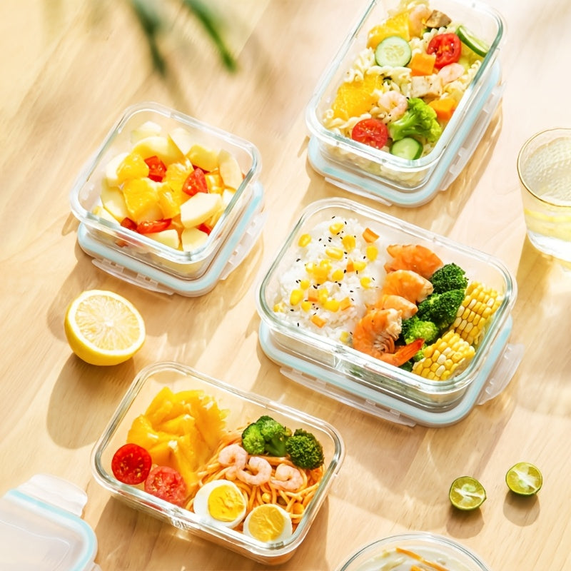16pcs Glass Container Seal Food Storage Box, Refrigerator Receive A Case, Seal Leak Proof, Easy To Clean Design, Microwave/freezer, Lunch Boxes | Sealed Storage | Durable Glass Box Lid Food Storage Containers (8 Lids + 8 Containers) Lunch Box