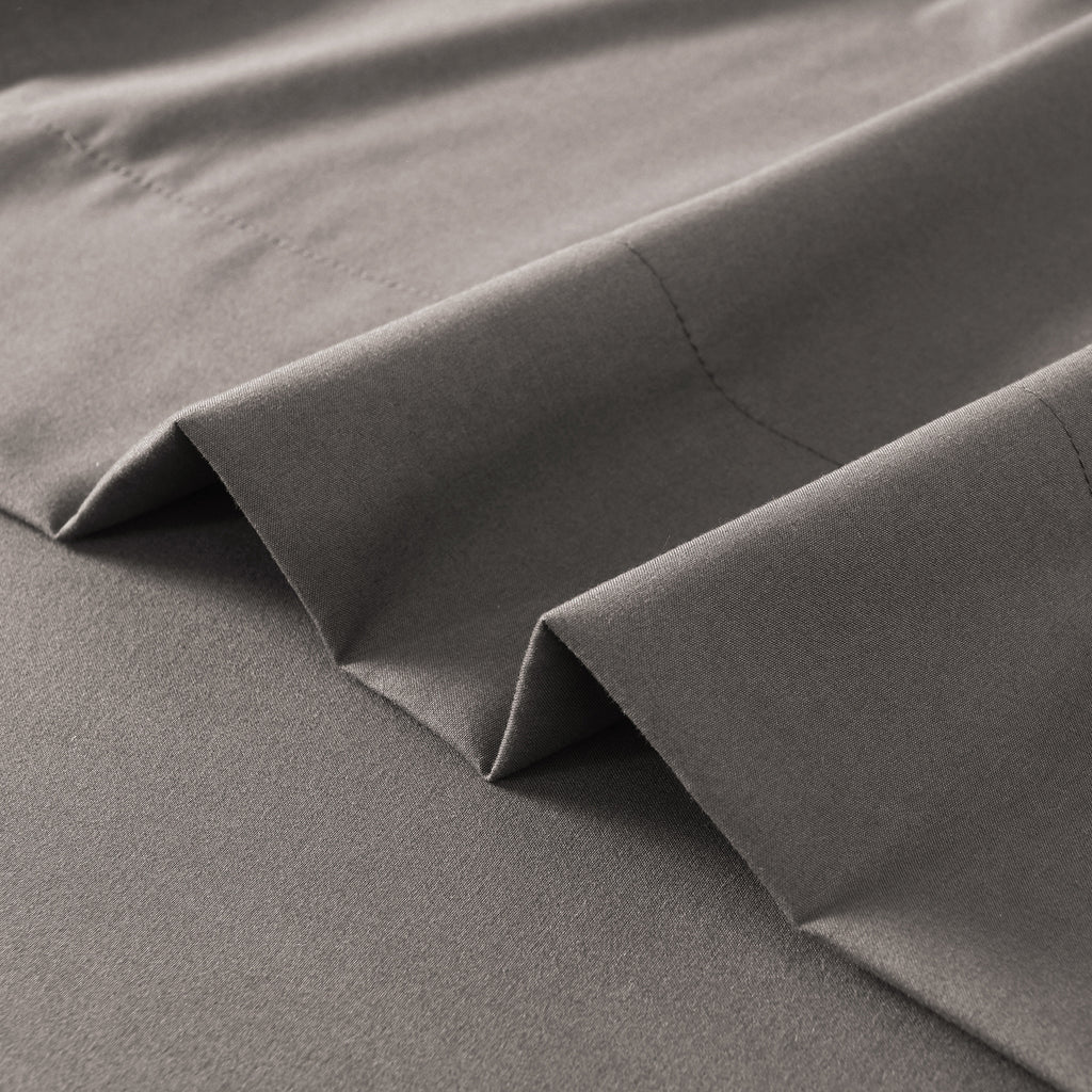 Hotel Grade 6 Piece Breathable Sheets Set 18" Deep Pockets - Easy Fit Twin Full Queen King Bed Sheets & Pillowcases, Microfiber, 100 GSM, All-Season Comfort, Machine Washable, Solid Color Bedding Accessories, Smooth Texture, Microfiber Fabric