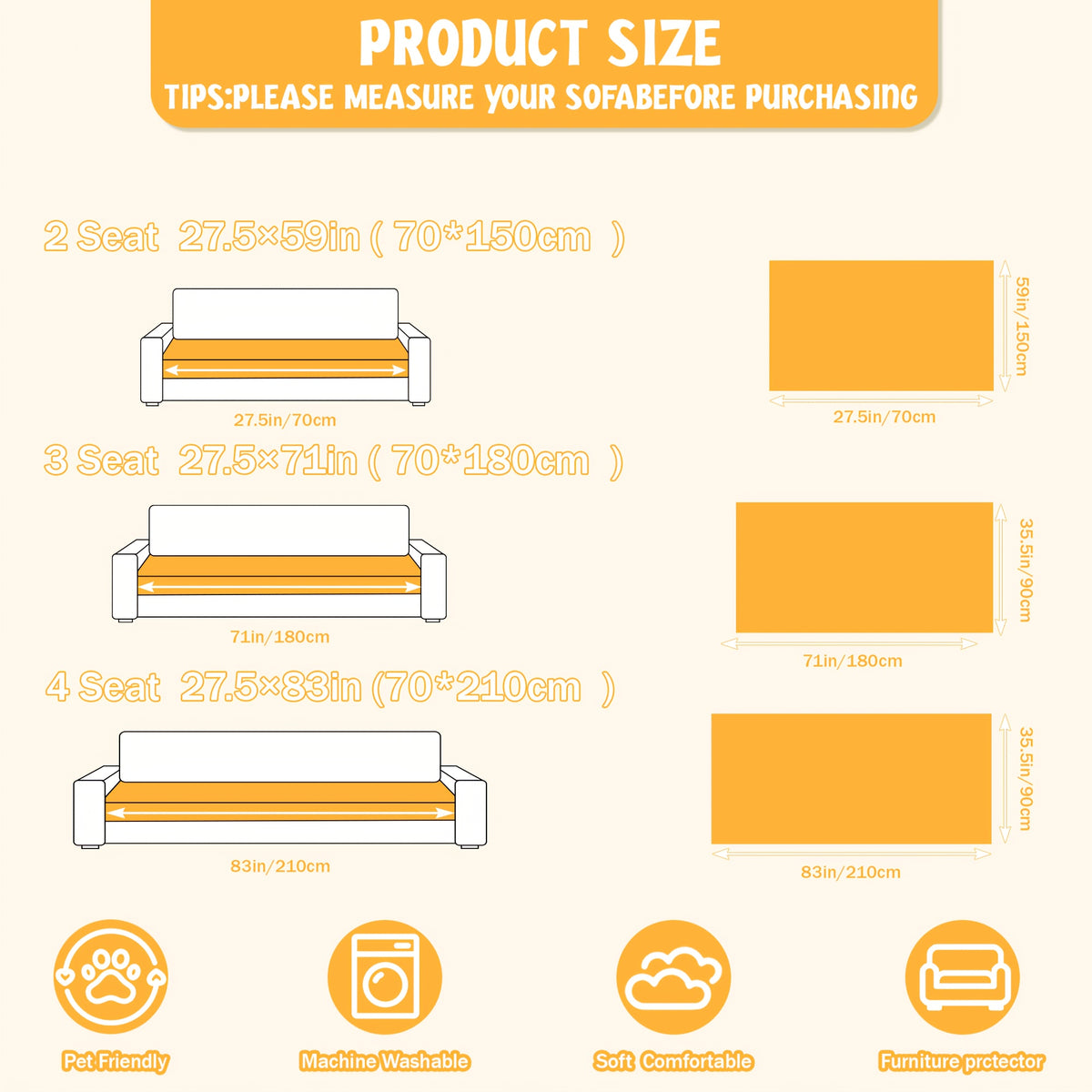 1pc Modern Corduroy Soft Couch Cover Washable, Non Slip Durable Plush Sofa Covers for 2/3/4 Cushion Couch Sofa L Sharped Sofa Slipcover, Thickened Cozy Furniture Protector Bedside Mat, Warm Sitting Pad for Any Seasons, Christmas Home Decor