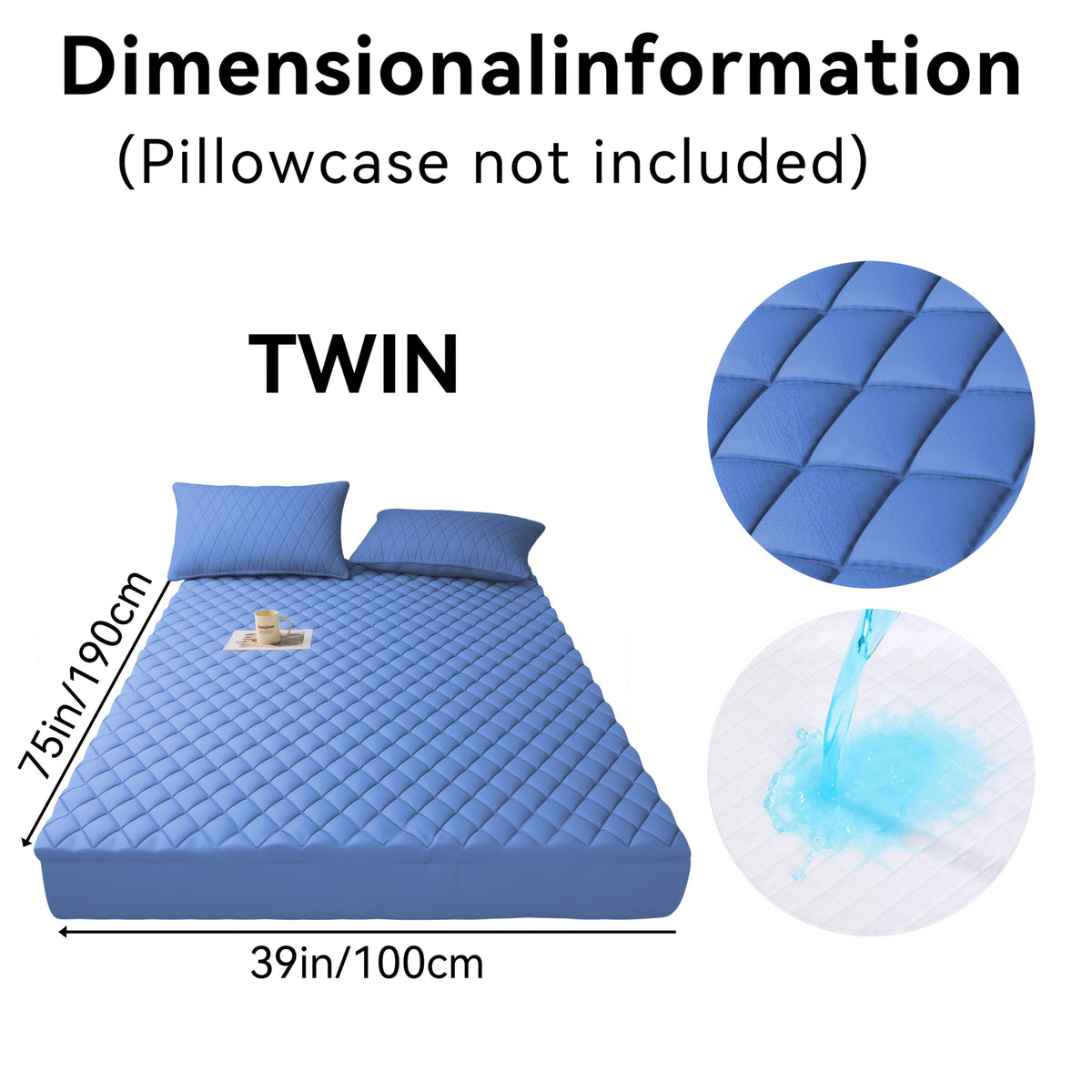 1pc Modern Waterproof Non-Slip Kids & Children Mattress Protector, Solid Color Quilted Bed Cover with 9-15 Inches Deep Pocket, Effective Barrier & Breathable Bedding, Ideal for Bedroom, Guest Room And Hotel, Available In Random Colors(No Pillowcases)