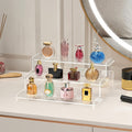 Acrylic Tiered Display Rack, Clear 3-Layer Organizer for Makeup, Perfume and Jewelry with Easy Assembly for Vanity Styling and Home Displays