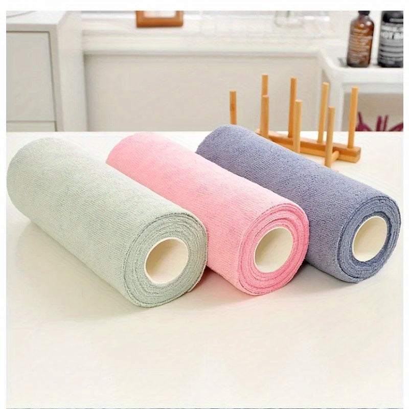 30 Reusable Microfiber Towels, Hand-torn Cleaning Towels, Disposable Napkins, Household Kitchen Towel Rolls, Dish Cloth Replacements, General Purpose Absorbent Kitchen Cloths, Kitchen Supplies, Cleaning Tools, Local Warehouse Shipping.Festival Gift.