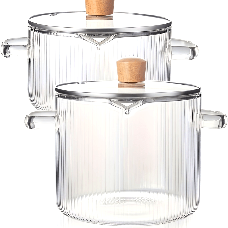 Safe for Stovetop Use, Can Be Cleaned in a Dishwasher, Resistant to Heat, Made of Borosilicate Glass, Ideal for Soups, Milk, Baby Food, Noodles, And More - a Favored Option for Both Home And Hospitality Settings.