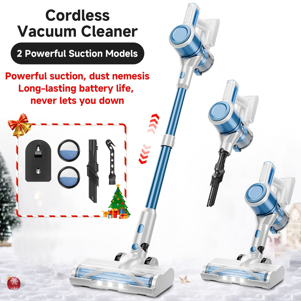 45-70Kpa Powerful Vacuum Cleaner Kits (Corded / Cordless) & Motor Only Option Available, Stick Vacuum with 45min Runtime, Anti-Tangle Vacuum Cleaners, 50.72oz Dust Cup, Rechargeable Corded and Wireless Vacuum for Hardwood Floor Carpet Pet Hair