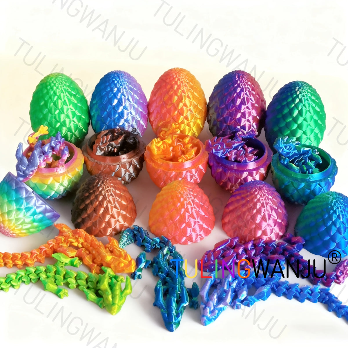 40pcs/20 Sets/Dragon Egg Set Decorative Sculpture (Including 20 Dragons And 20 Dragon Eggs), with a Dragon Body of 4.92 Inches And a Dragon Egg of 2.2 Inches, Suitable for Home Decoration, Holiday Celebrations, Gatherings, Offices, And Living Rooms