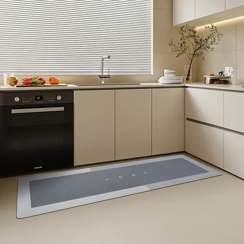 2pcs Premium Diatomaceous Earth Kitchen Floor Mats - Super Absorbent, Fast Drying, Non-Slip Rubber Backing, Polyester, Large Size Suitable for Bathroom And Living Room, Hotel, Commercial Cleaning Use, Ideal Choice