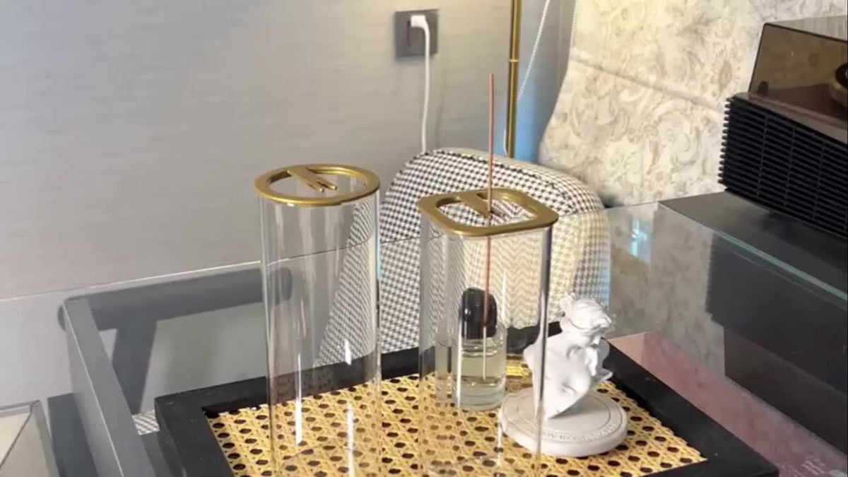 1pc Simplicity Glass Incense Holder, Exquisite Incense with Sturdy Metal Base - Elegant Home Decor Accent for Meditation, Yoga, Spa Rooms - Compatible with 0.39-0.118 Inch Incense Sticks - Enhances Ambiance And Relaxation, Christmas Gifts
