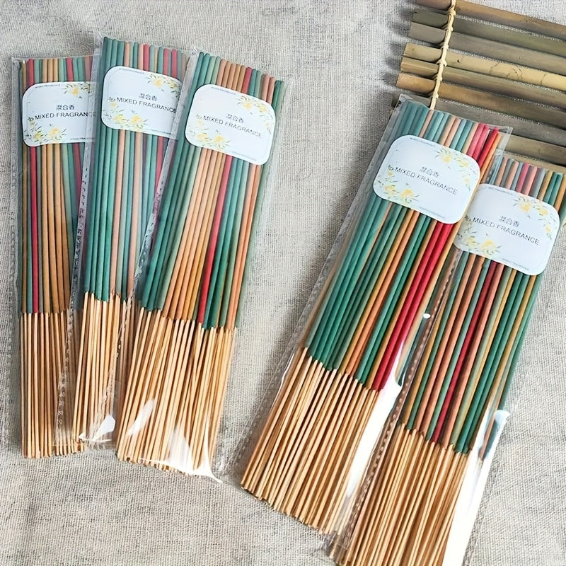 60pcs Premium Stick Set - 6 Scents for Yoga, Meditation, Relaxation & Sleep Aid - Perfect for Home Decor, Hotels & Spas - Dragon's Blood, Jasmine, Sage, Sandalwood, Mint, Milk Fragrances