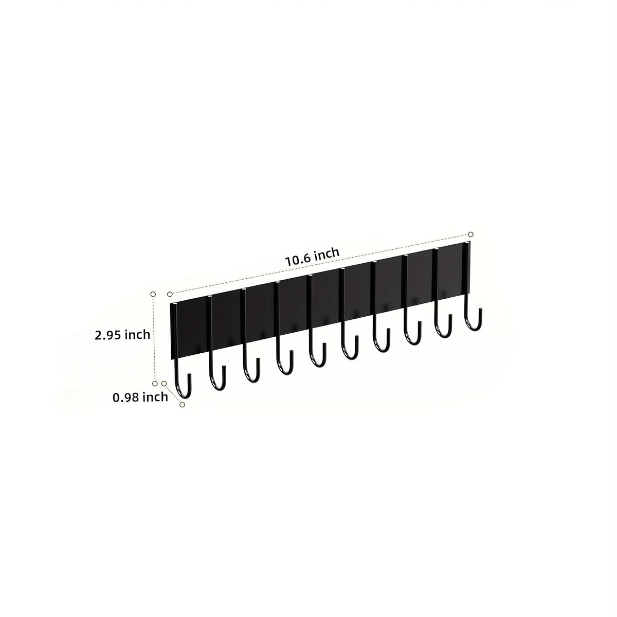 Magnetic Fridge Spice Organizer with Shelf and 8-Hook Rack Design, Moveable Refrigerator Storage for Seasonings, Kitchen Tools and Small Space Organization