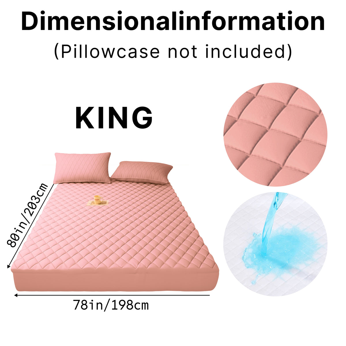 1pc Modern Waterproof Non-Slip Kids & Children Mattress Protector, Solid Color Quilted Bed Cover with 9-15 Inches Deep Pocket, Effective Barrier & Breathable Bedding, Ideal for Bedroom, Guest Room And Hotel, Available In Random Colors(No Pillowcases)