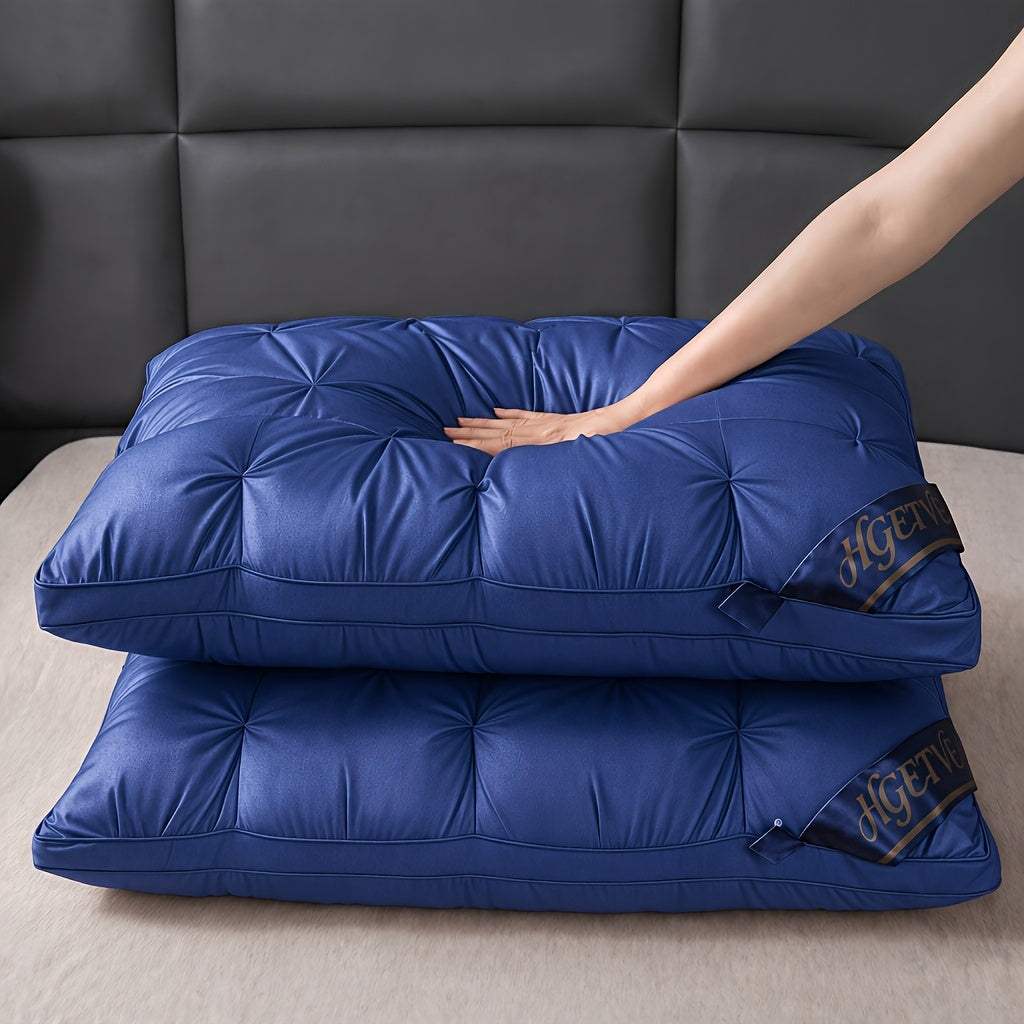 Buy One, Get One Free!2pcs Hotel-quality Pillows, Deep Sleep Neck Support Pillow, Low-allergen Polyester Coverings, Highly Fluffy, All-season, Sleep-aid Pillow, Queen/ King Size, Optional Random Colour, Gifts Of High Quality