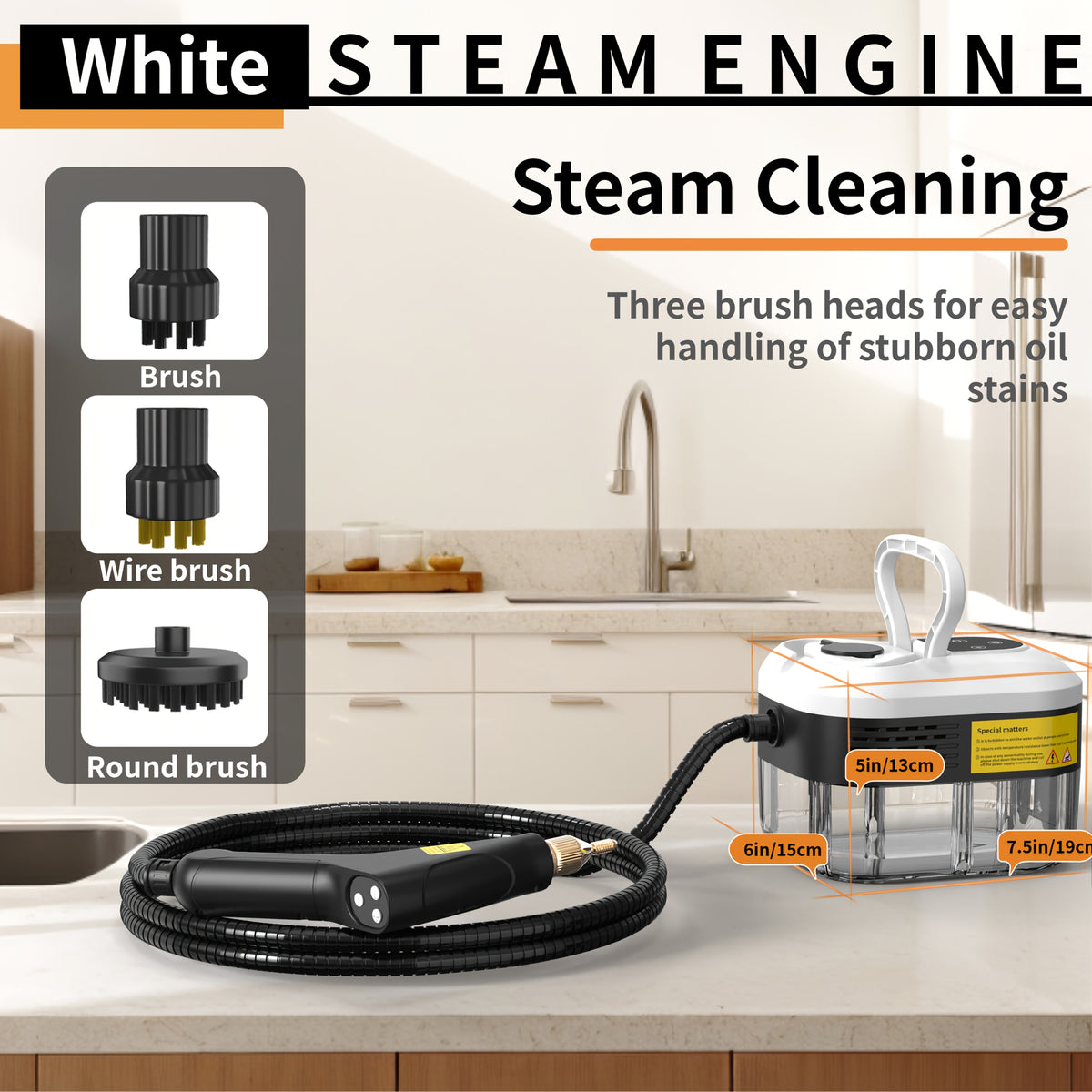 Household High Pressure Steam Cleaner, Steam Cleaner Handheld, High Temperature Carpet Cleaner, Handle Gear Switch Adjustment, LCD Display, 40.58oz Water Tank Capacity, Suitable for Kitchen Fumes, Sofas, Easter Gifts,
