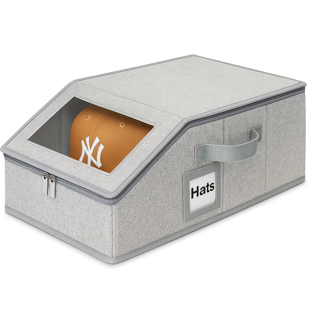 Stackable Hat Storage For Baseball Caps, 1pc/ 2pcs Hat Storage Boxes For Closet, Holds Up To 30 Caps With Cardboard, Hat Organizer For Women & Men