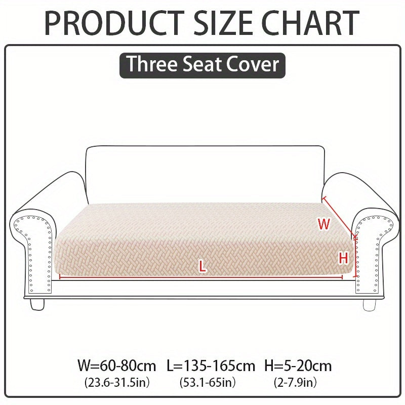 1pc of Wear-Resistant And Non-Slip Sofa Cover, Elastic Stretch L-Shaped Furniture Protector, Suitable for 3/2/1/4 Seat And Sectional Sofas, Made of Polyester Jacquard Fabric, Machine Washable, Ideal for Living Room, Bedroom