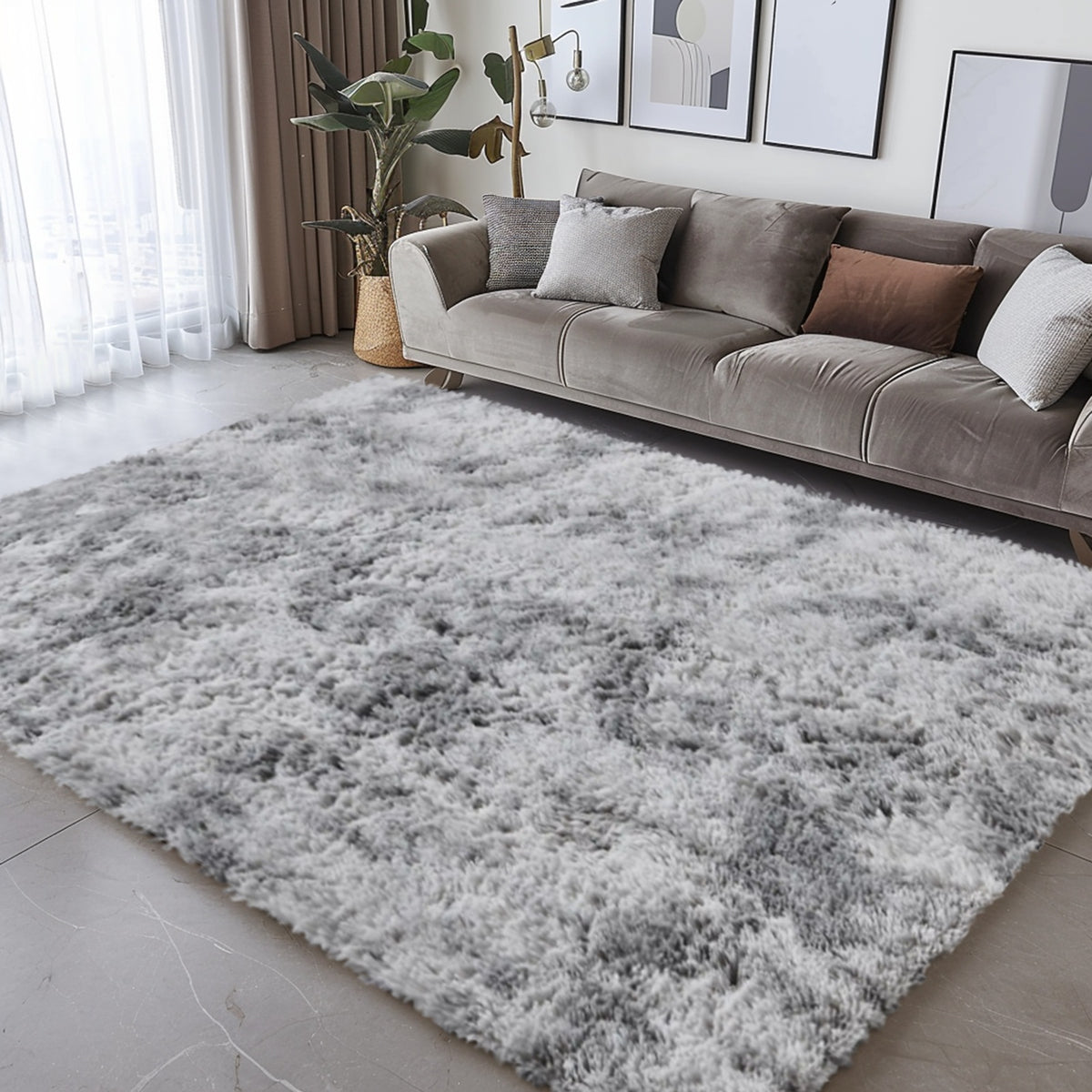 Rugs for Living Room, Super Soft Fluffy Shaggy Area Rugs for Bedroom, Cozy Floor Mats, Plush Indoor Carpet for Kitchen, Faux Rug for Room, Home Decor, Housewarming Gift, Door Mat