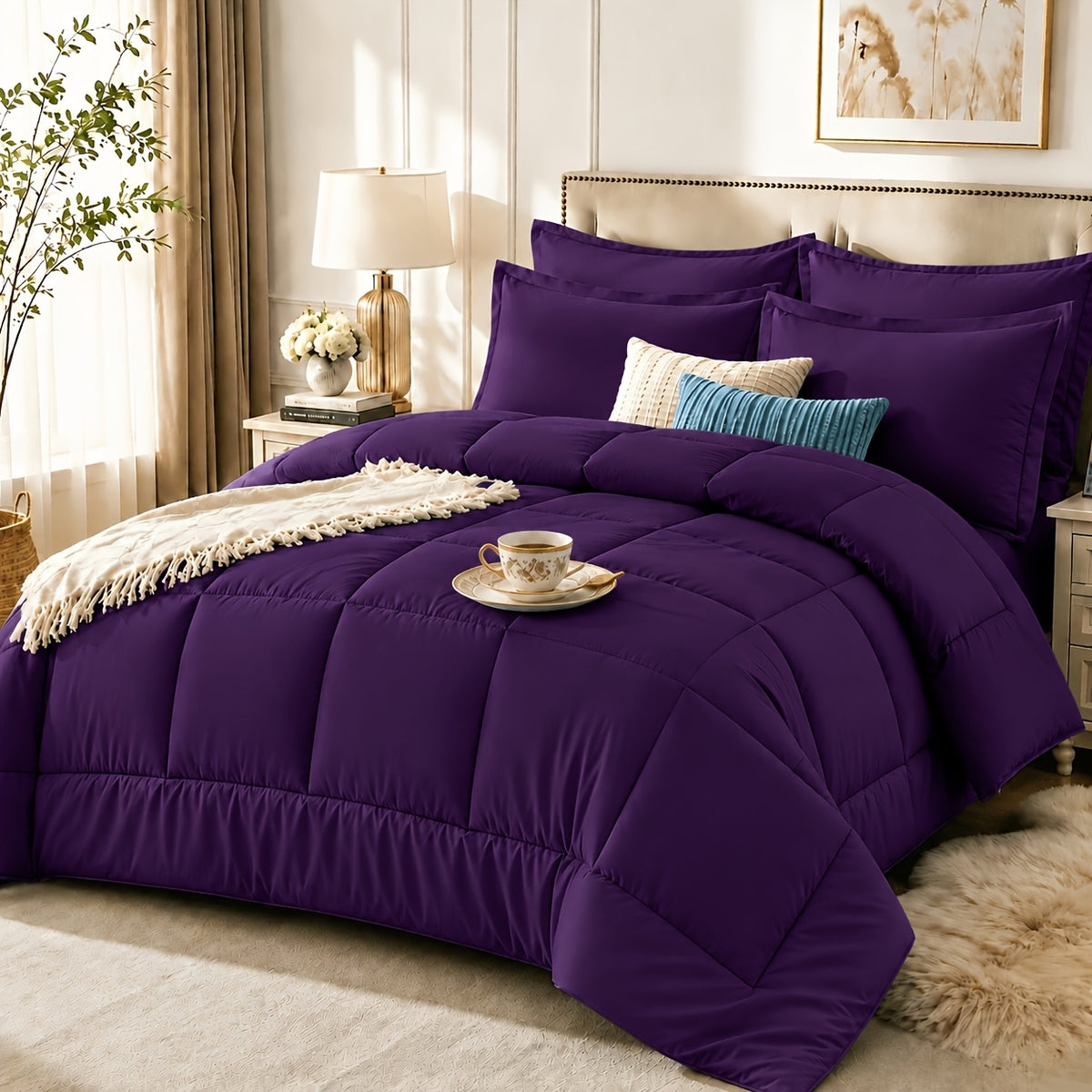 2/3pcs Summer Comforter-Double-Sided Tech Fabric, Large & Extra-Large Bed Bedding Sets, Lightweight Comforter-Soft Breathable For Hot Sleepers&Night Sweats-Elegant Bedroom For Couples & Solo Users, 1Comforter, 1/2Pillowcase, Random Color