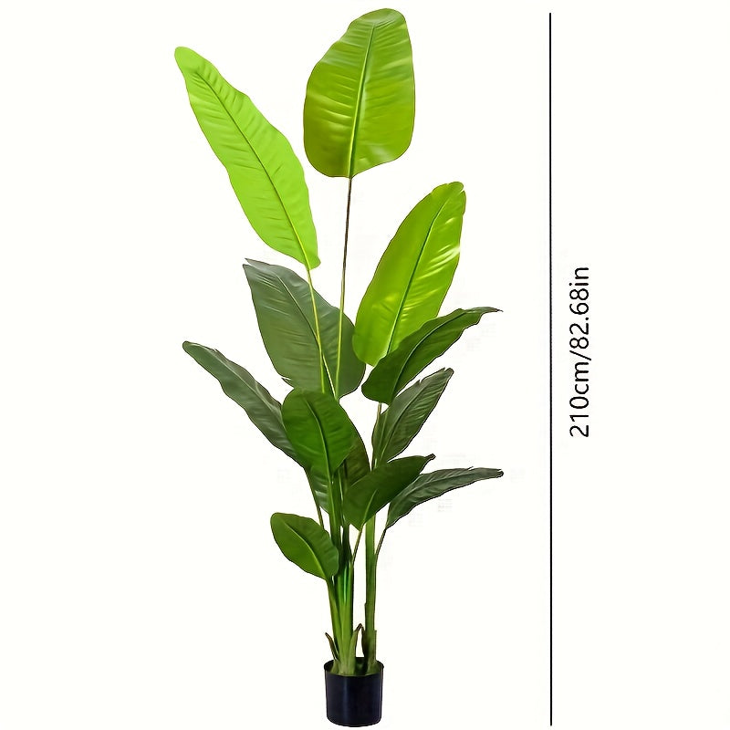 1Pack 70.87inch Lush & Realistic Bird Of Paradise Artificial Plant | Durable Plastic Pot, Maintenance-Free, Perfect for Indoor/Outdoor Decor, Ideal Housewarming Gift for All Seasons