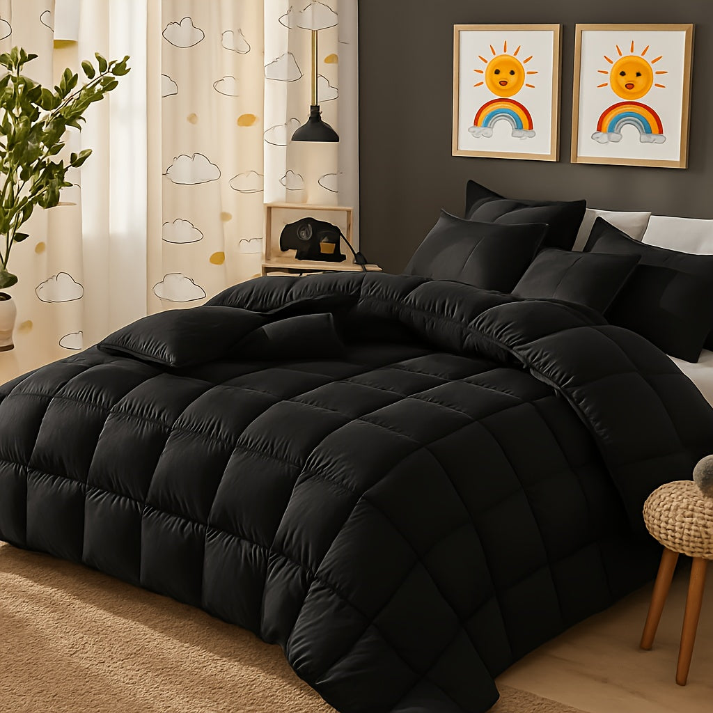 Cosybay 7pcs Luxury Color Bed Comforter Sets, Bedding Comforter Sets Queen Size, 4 Pillowcases, King Size Comforter Sets, Flat Sheet, Bedding Sheet, Quilt Set, Home Bedroom & Hotel & School & Travel & Outdoor, Valentine's Day Bed In A Bag, Kid's Bed
