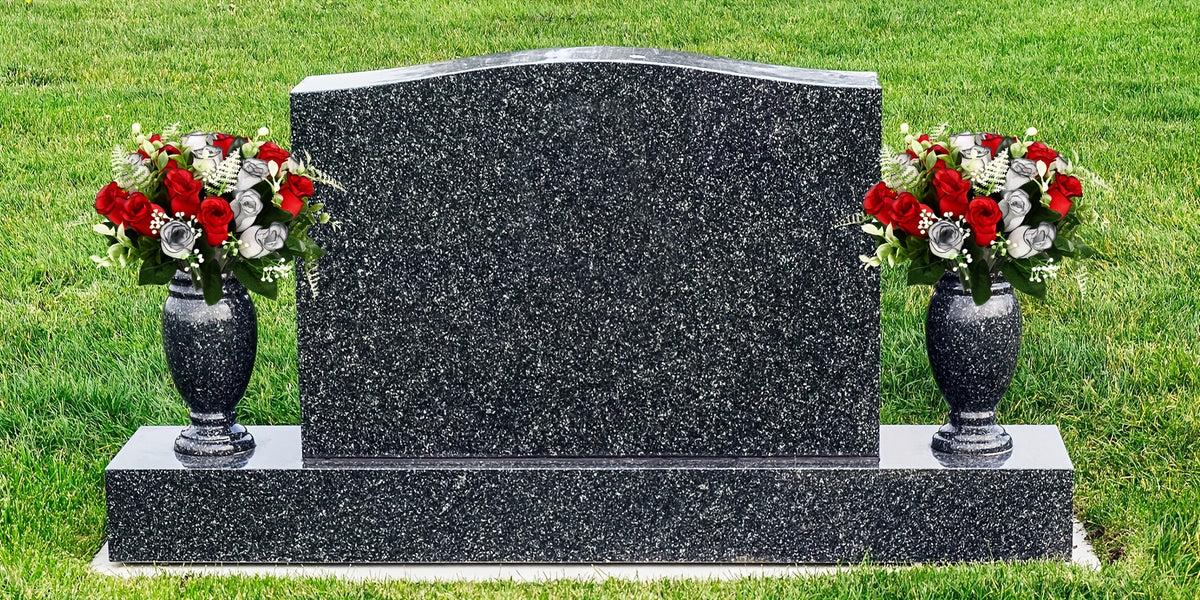 1/3pcs Artificial Cemetery Flowers for Graves with Saddles, Artificial Silkyy Rose Flowers And Bouquets with Vases, Headstone Flower Saddle, Memorial Day Flowers for Cemetery, Outdoor Grave Headstone Decoration
