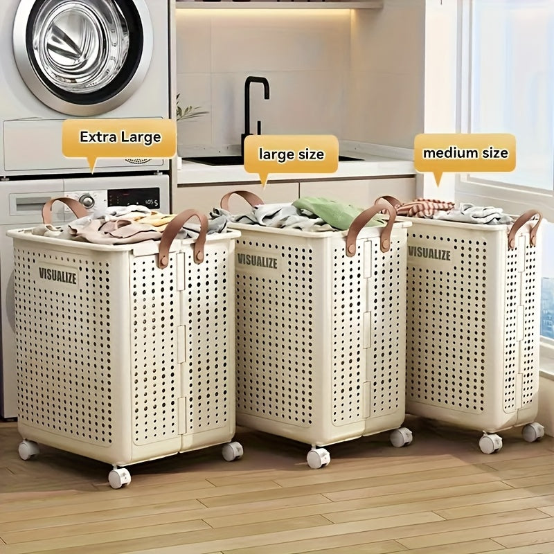 Foldable Laundry Hamper with Wheels - Multi-Size Dirty Clothes Basket for Laundry, Ironing, And Storage - Versatile Organizer for Dorms, Bathrooms, Bedrooms, Rvs, And Homes - Practical And Decorative Gift for Any Occasion