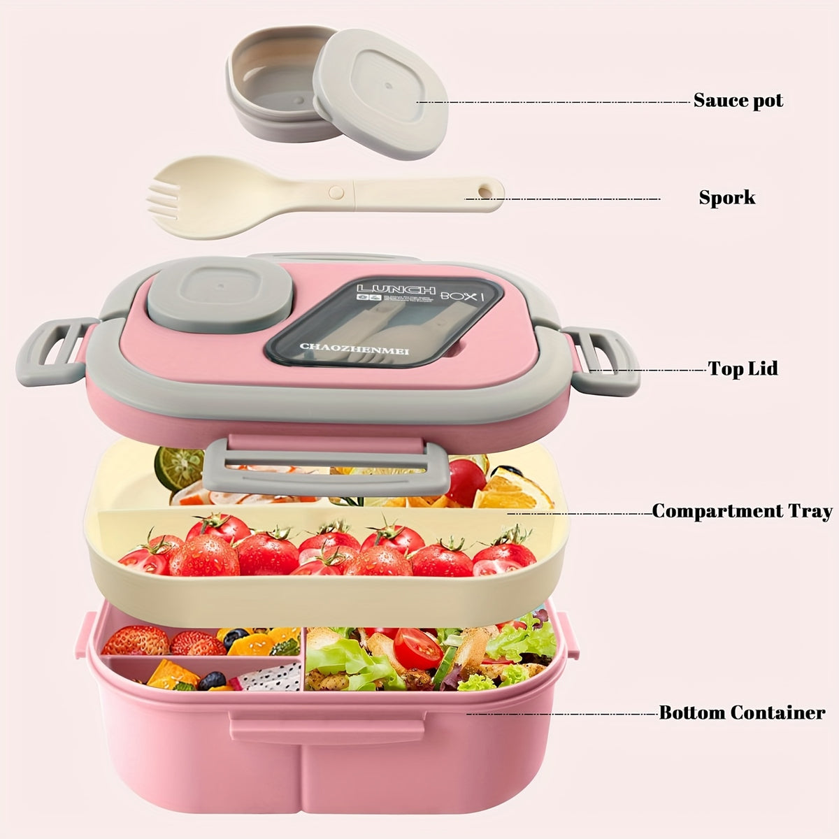 Black Friday Premium Picks- 2 Layered Multi Grid Lunch Box Set. Bento Boxes with Cup And Lunch Bag for School, Office And Outdoor Picnics. |Food Storage Container | Kitchen Accessories | Lunch Box Set/single Lunch Box|
