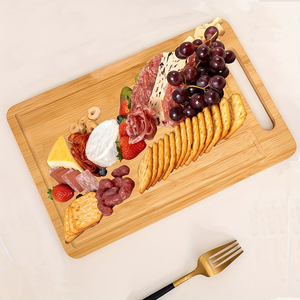 3/1pc Extra Large Kitchen Bamboo Cutting Board Set, Heavy Duty Cutting Board With Juice Grooves, Bamboo Cutting Board Set For Meat, Vegetables, Fruits. Gift For Mother'S Day. Father'S Day. Father Gift. Family And Friends. Essential Kitchen Tools.