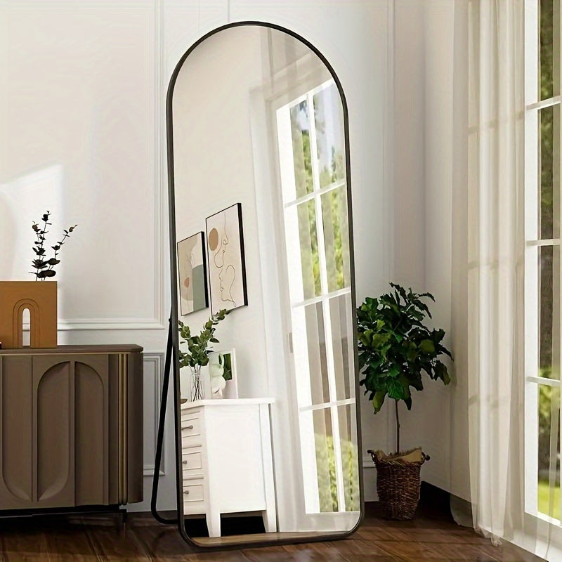 Idle Way 59x16 Arched Full-length Mirror, Vertical Or Tilted Full-length Mirror, Thin Frame, Suitable for Mother And Baby Room, Golden Or Black