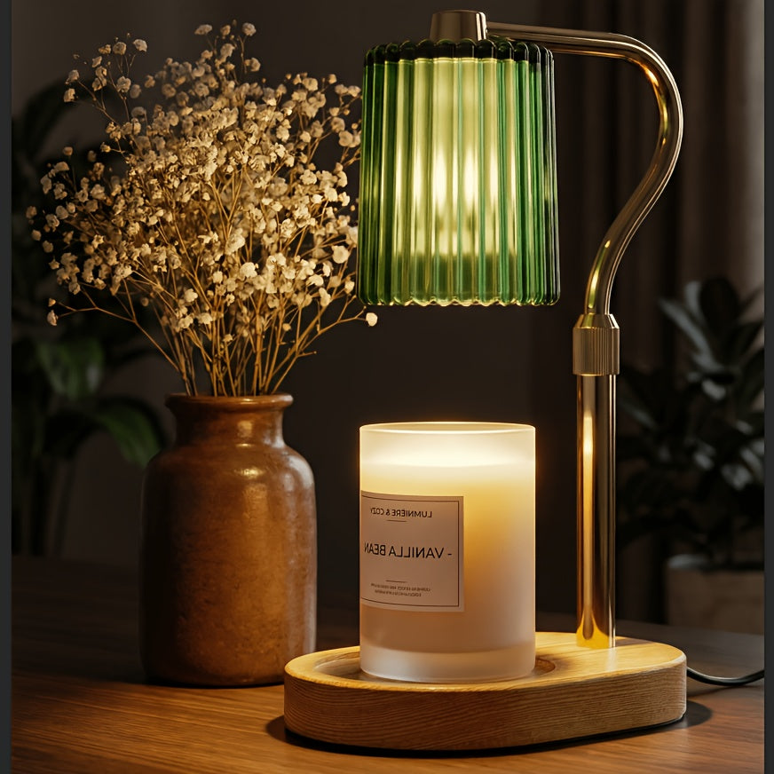 Crystal Lampshade Candle Warmer, Candle Melting Lamp, Lamp with Timer, Height Adjustable, Light Adjustable Heater for Canned Candles, Perfect Birthday Gift for Women, Mother's Day Gift, Suitable for Bedrooms, Living Rooms.No Bulbs Included.