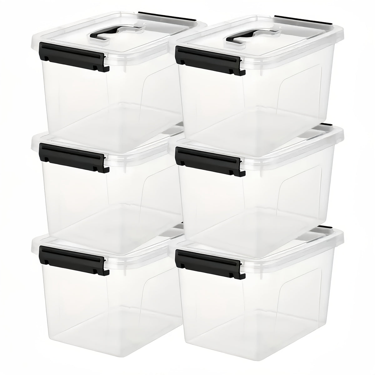 6-Pack Clear Plastic Storage Boxes with Latches And Lids, 6 Quart Stackable Organizer Containers, Storage Boxes Suitable for Use in Living Rooms, Bedrooms, Bathrooms And Kitchens The Best Gifts for Easter Sunday And Mother'S Day