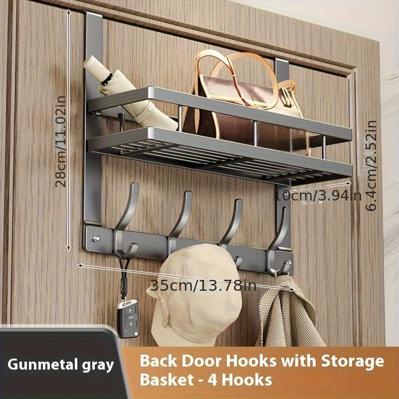 Multifunctional Metal Easy-Install Over-the-Door Storage Rack for Bedroom, Bathroom & Kitchen Organization, A Perfect Gift for Christmas And Halloween
