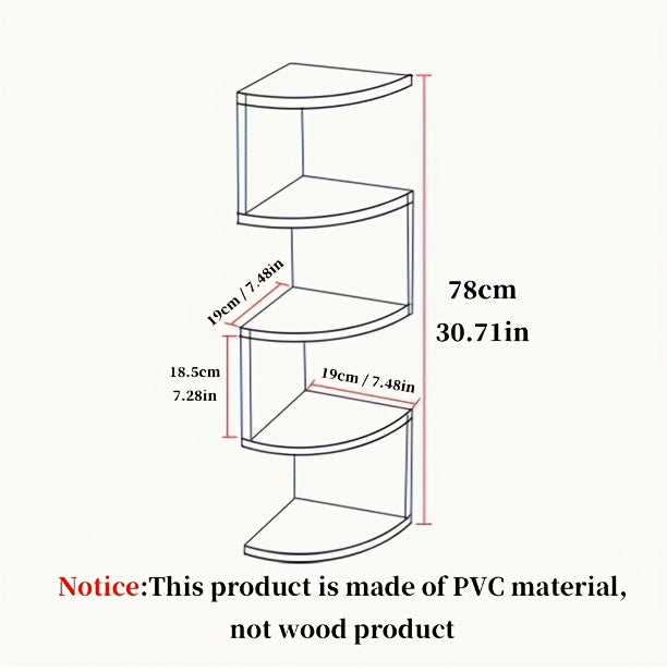5-tier/3-tier Practical Shelf, Wall-mounted Corner Shelf, Easy to Install, Multi-layer Wall-mounted Storage Rack, Floating Shelf for Living Room, Bedroom, Kitchen, Bathroom, Office - Creative Decorative Storage Rack, Perfect Gift, 1/2pcs White/black