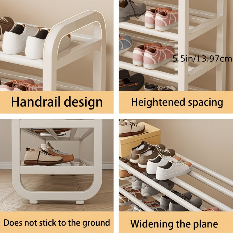 Space-Saving 5-Tier Shoe Rack, Durable, Narrow Design, Multi-Layer Craftsmanship, No Wood, Floor Mount, with Electricity-Free Use for Entryway And Dorm Storage, Living Room Compatible, Shoe Racks, Shoe Storage Organizer, Shelf