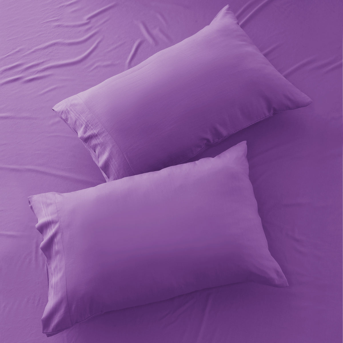 Lux Decor 6 Pieces Solid Bed Sheets Set - Modern Soft Comfortable Bedding Set, Hotel Luxury Skin Friendly Cooling Sheets & Embroidered Pillowcases Without Filler - All Seasons Bed Sheet with 16 Inches deep Pocket, Breathable Skin Friendly & Cooling Sheets