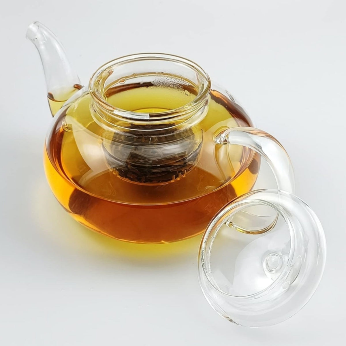 1000Ml Glass Teapot with Infuser And 4 Cups, 33.8 Oz (1000 Ml) Glass Teapot with Detachable Infuser for Flowering And Loose Leaf Tea, Microwave And Stovetop Tea Set Gift Box