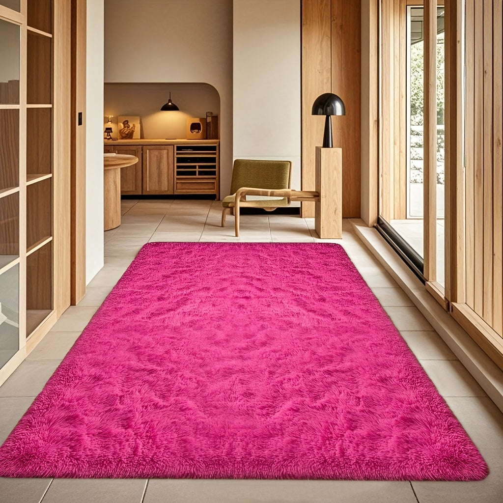 1pc Of Ultra Soft And Thick Fluffy Living Room Carpet, Non Slip, Soft, Comfortable, Fashionable, High-end, Available In Various Sizes And Colors. The Carpet Can Be Used for Bedroom, Dining Room, Living Room, And Office Decoration, Home Decoration