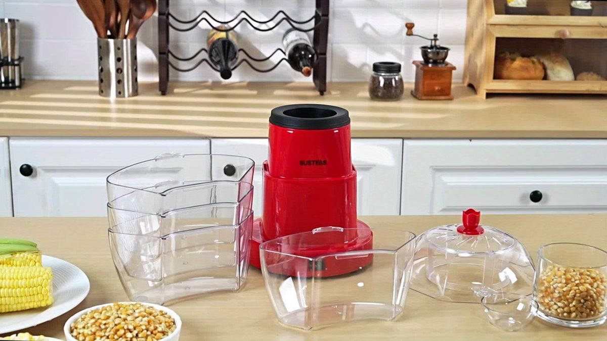 Practical Hot Air Popcorn Machine With 4 Bowls, Fast 5-Min Electric Popcorn Popper, Easy To Clean Snack Machine With Local Warehouse, Portable Popcorn Maker For Movie Nights, Parties, Family Gatherings, Home Theater, Event Catering & Kitchen Use