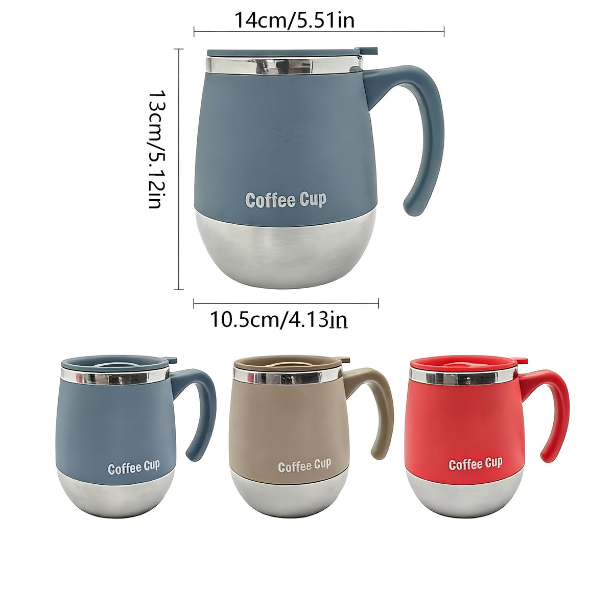 16.91oz Stainless Steel Insulated Coffee Mug with Lid, Double-walled Vacuum Insulated, Suitable for Hot And Cold Drinks, Ideal for Home, Outdoor, Camping, Birthdays, Holidays, Thanksgiving, Christmas, And Halloween Gifts.