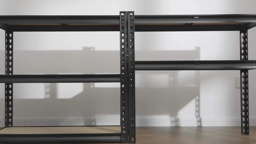 REIBII 2000LBS for garage Shelving Storage Shelves Heavy Duty 5-tier Metal Shelving Units For Garage Shelves 60" H X 28" W X 12" D, Adjustable Utility Shelf Rack For Kitchen Warehouse Basement Pantry Utility Rack Shelf, Black, Standing Shelf