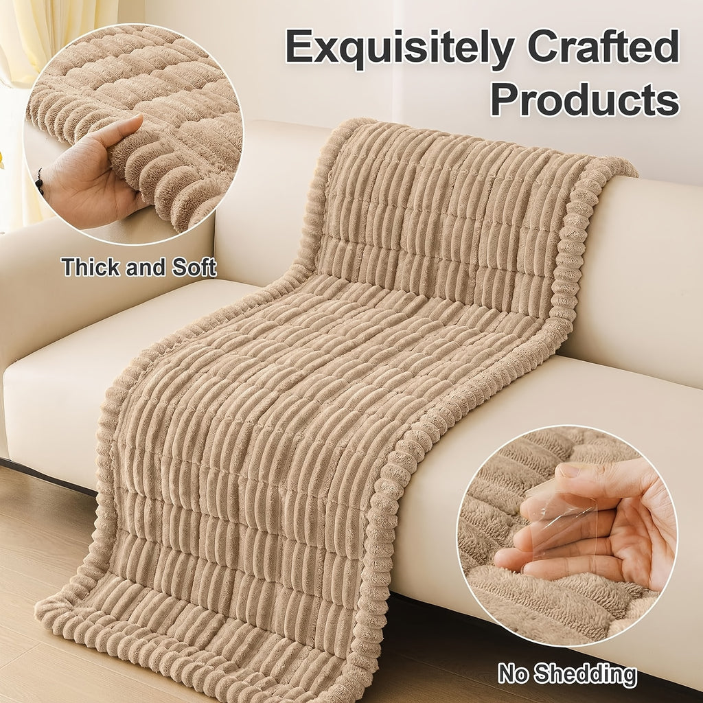 1pc Soft Quilted Thick Sofa Cushion, Bohemian Style Removable Machine Washable Sofa Protector, All Season Pet Friendly 1/2/3/4 Seater Split Sofa Cover, Suitable for Living Room Bedroom, Living Room Office Furniture Protective Covers