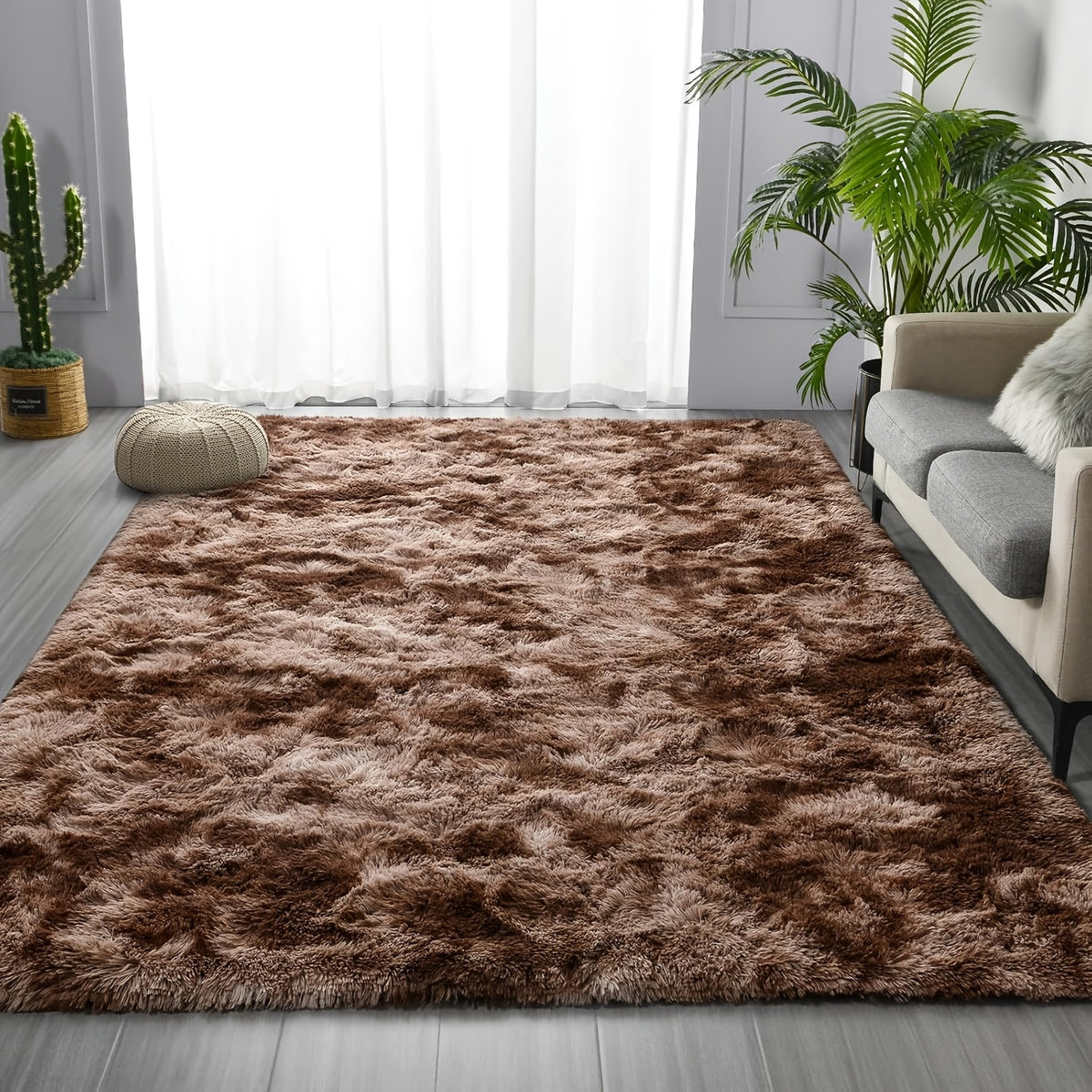 1pc Modern Style Solid Color Tie-dyed Area Rug Mat, Soundproof, Non-slip, Washable Soft And Lightweight, Suitable For Living Room, Bedroom, Can Be Used As A Graduation Season Valentine'S Day New Year Christmas Gift, Home Decoration Room Decoration.